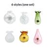 Mini Glass Vase Fridge Magnet Set Strong Magnetic Adhesion Secure Grip For Kitchen Decor Holding Tiny Plants Flowers