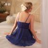 New Sexy Sexy Mesh Perspective Pajamas Lace Embroidery Suspender Pajamas Women's Clothing