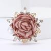 Fashion Rhinestone Fabric Flower Brooch Exquisite Versatile Women'S Suit Dress Corsage Ornament Pin