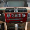 Carbon Fiber Car Air Conditioner CD Control Panel Trim Cover Frame Stickers For BMW 5 Series E60 2008-2010 Styling Accessories