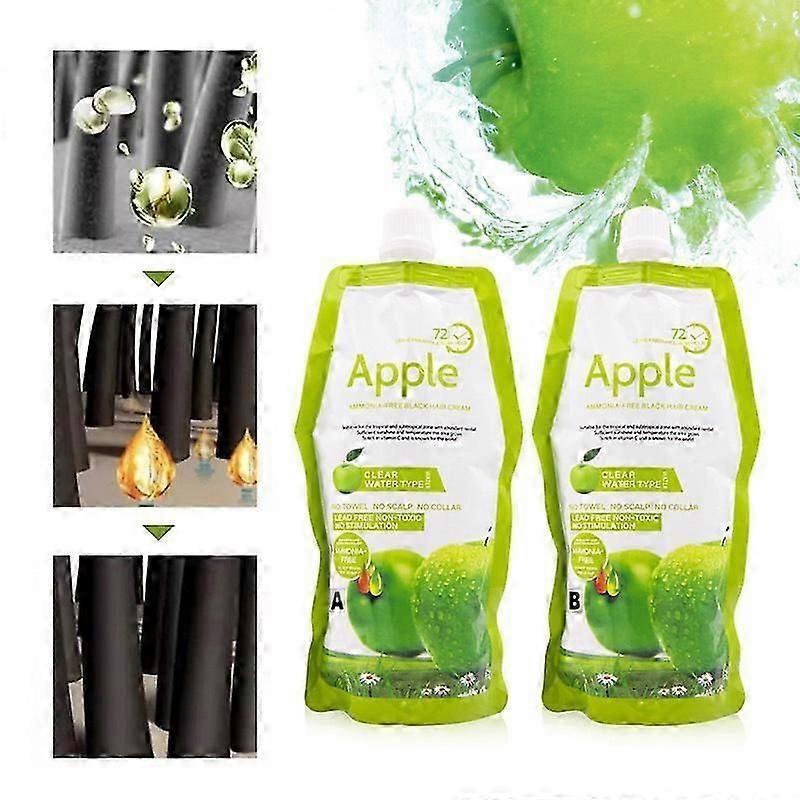 2025 Natural Hair Coloring Cream Black Hair Dye Apple Hair Colorants for Women Men