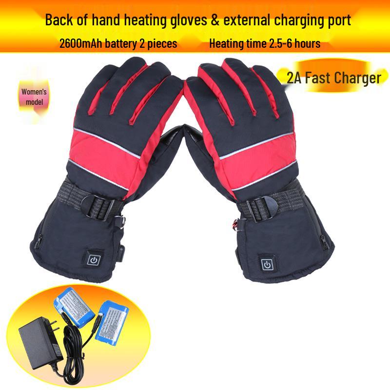 Rechargeable Electric Heating Gloves for Men & Women - Winter Motorcycle Double-Sided Heating