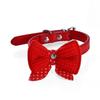 Pu Bowknot Leather Dog Collars Adjustable Puppy Pet Cat Necklace Decoration Neck