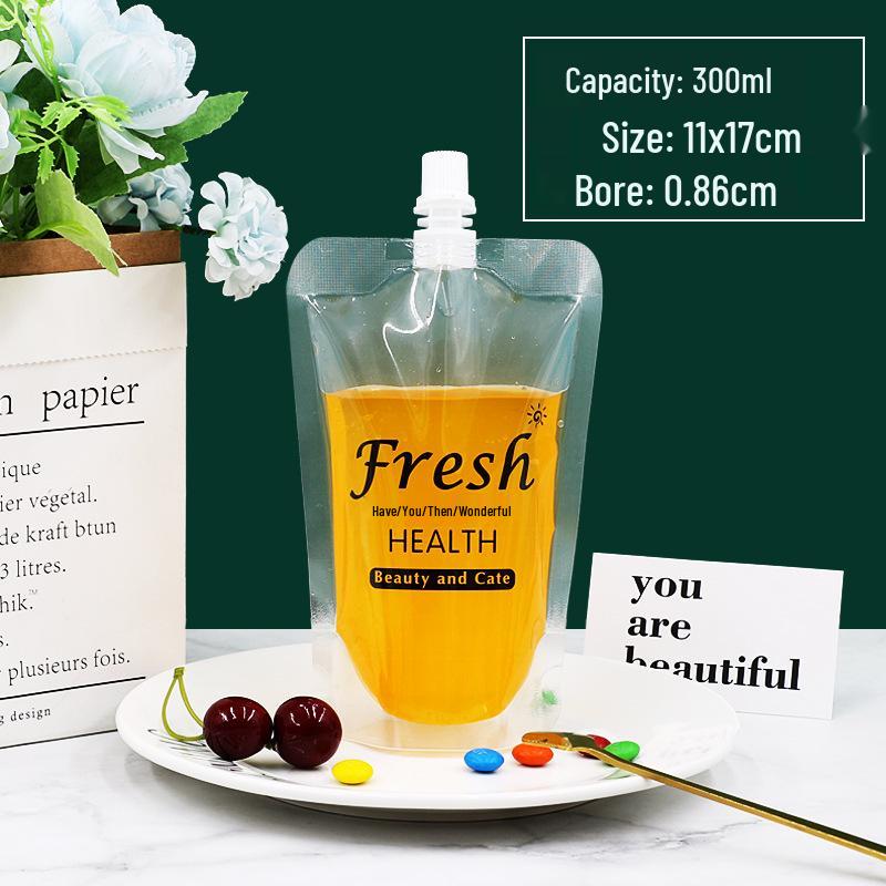Transparent Pipspåse för Juice, Sojamjölk och Flytande Förpackning - Bärbar Vattenpåse för Takeaway