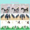 Scheletro Cavaliere in Miniatura Compatibile con Mattoncini da Costruzione Per Giocattoli Divertenti per Bambini