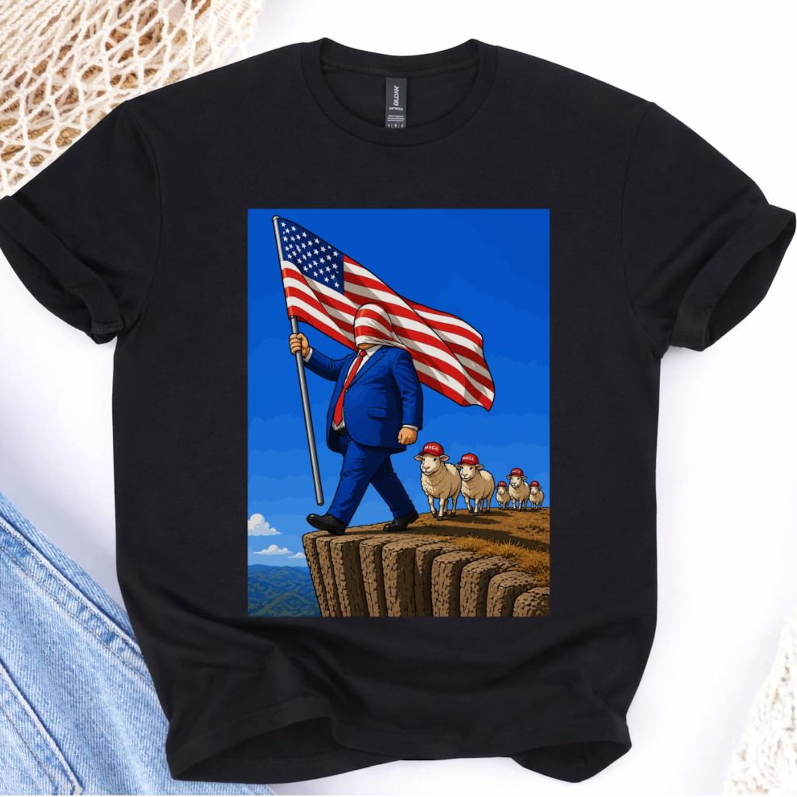 Anti Trump Banksy Inspired T-Shirt | Resist FDT Anti MAGA, Stop Trump 2XL