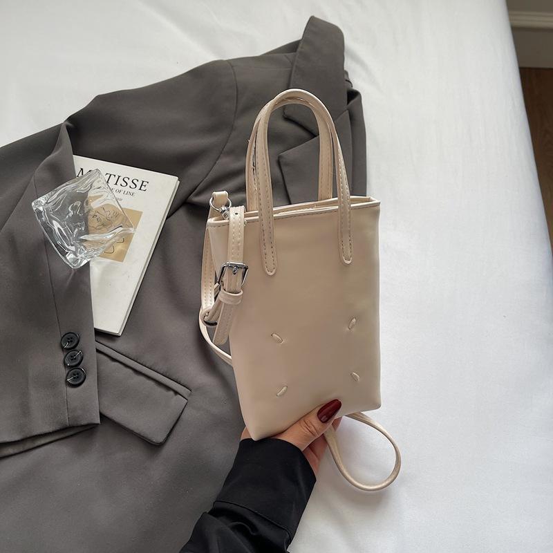 

Новая изысканная сумка для мобильного телефона, маленькая женская сумка высокого класса, модная универсальная ручная сумка, мини-сумка-ведро белый