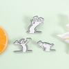 Fun Emotion Figure Enamel Pin Simple Outline Goofy Gesture Line Alloy Brooches Lapel Fashion Badge Jewelry Gift For Friends