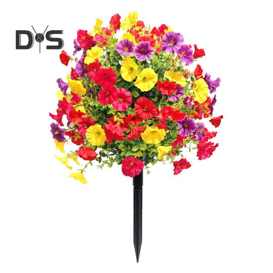 

Искусственные цветы ипомеи, искусственный куст ипомеи с колышком для установки в грунт, реалистичная искусственная зелень, кустарники для улицы, для дома, для фермерского дома, для крыльца, для патио 1pc I