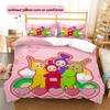 Teletubbies Pattern Bedding Quilt Set  Home Decoration  Gift (1 * duvet cover + 2 * pillowcase  without core)