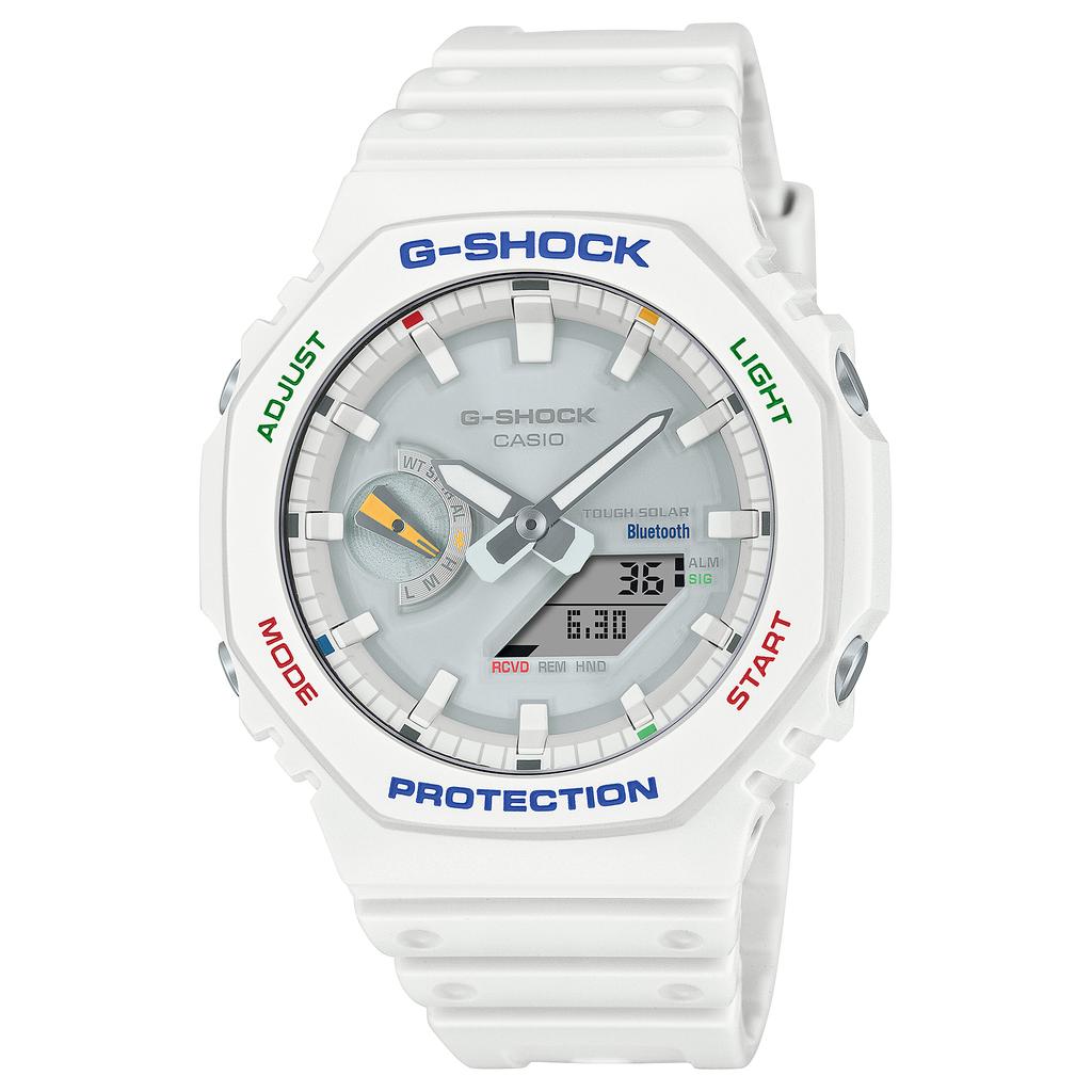 Casio G-SHOCK Herren Harz 200M Wasserdicht Stoßfest Alarm Quarz Uhr GA-B2100FC-7A