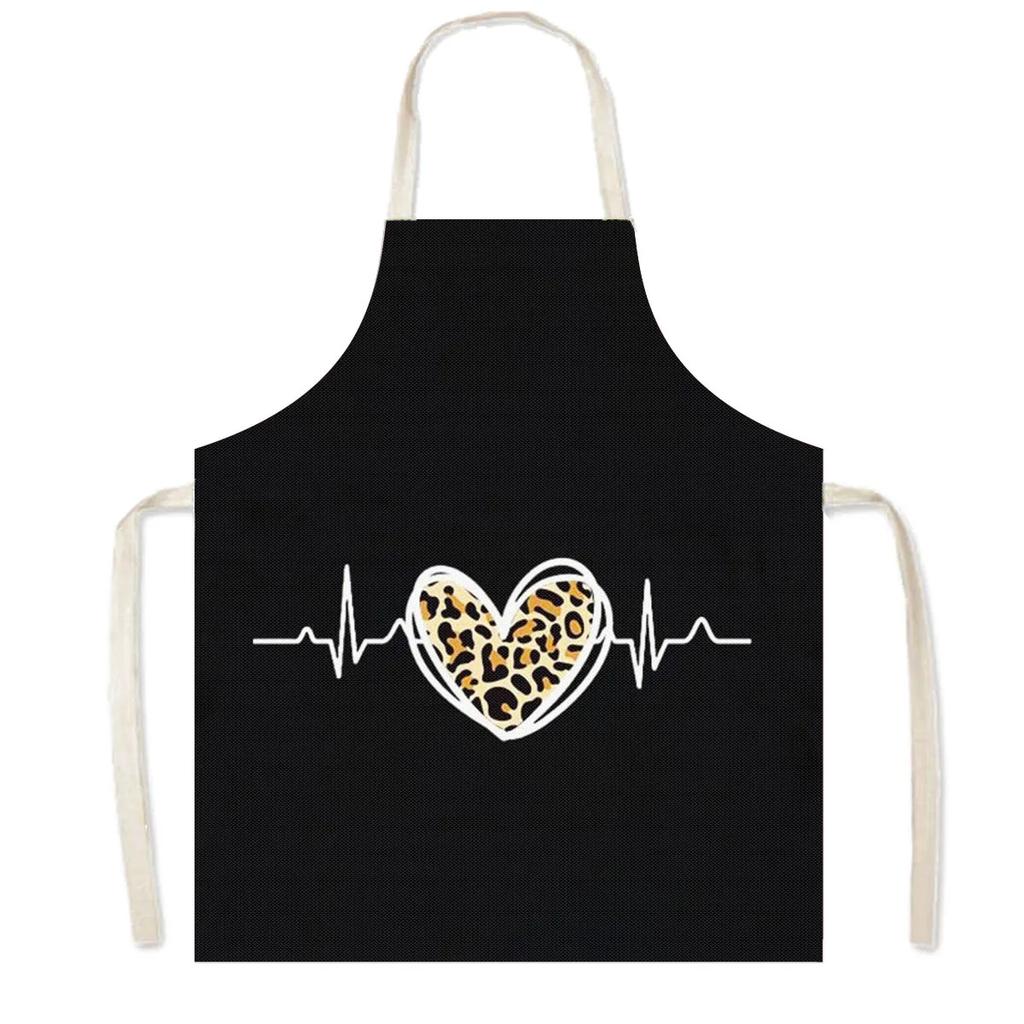 Music Rose Note Print Cooking Aprons Women Nice Lips Household Cleaning Clothing Baking Barber Chef Waiter Kitchen Apron