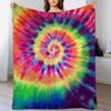 Tie Dye Throw Blanket Color Fast Cozy Throw Blanket