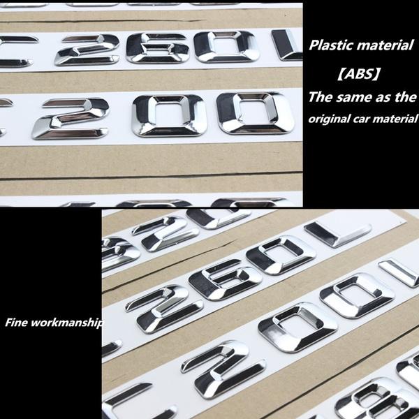 1set New Car Styling For  E63 C63 Emblem Rear Trunk Number Letter Badge Sticker