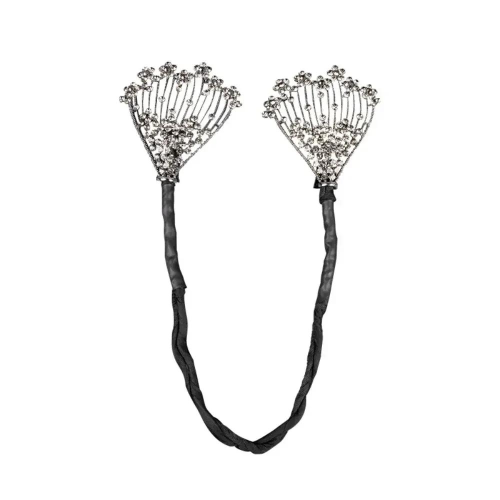 Whale Tail Rhinestone Flower Hair Clip Hair Bun Maker Bundle Lazy Hair Curler Hair Accessories Hair Styling Tool
