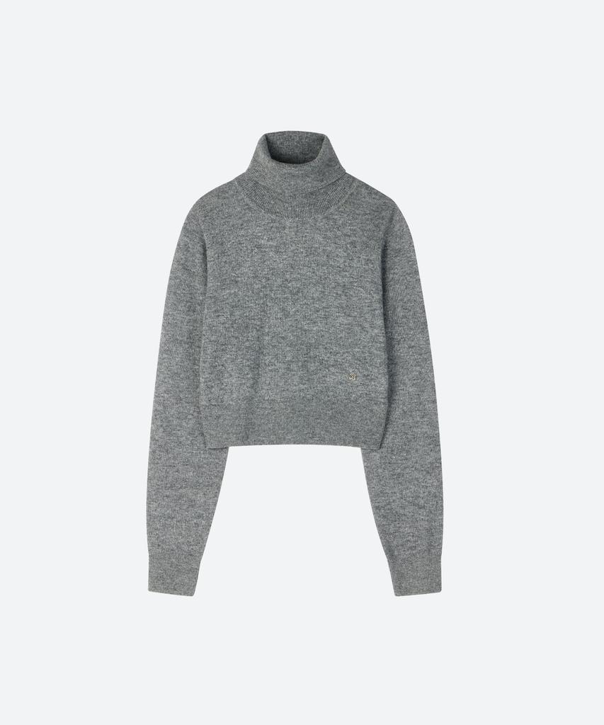 MOONSUN Mj Crop Turtle Neck Knit / Gray