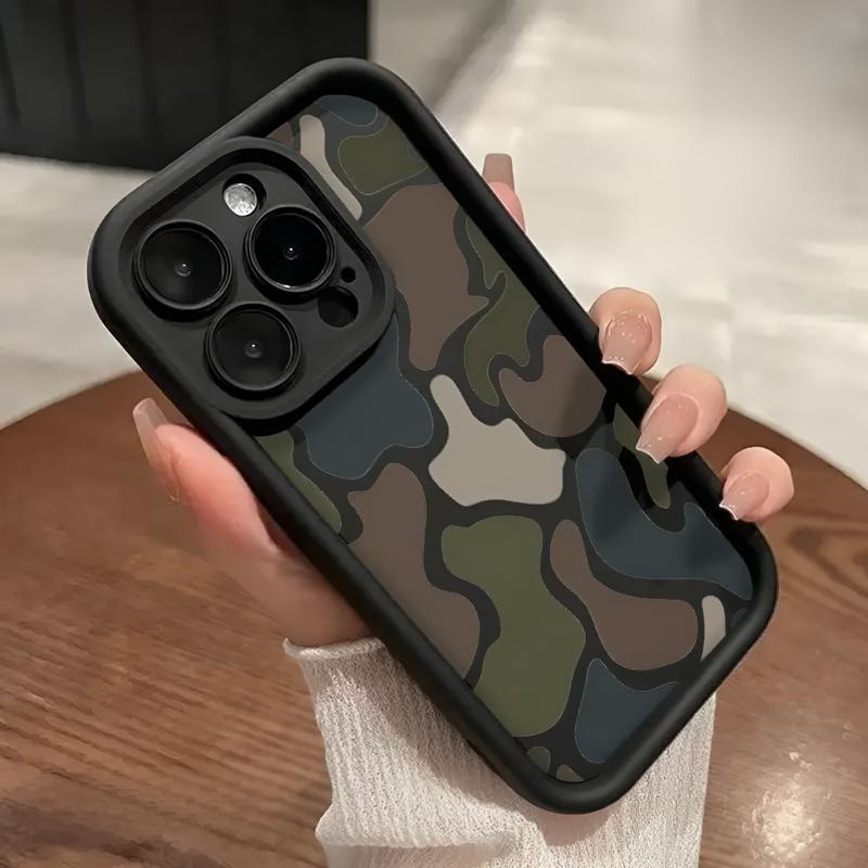 Dual Tone Camo Green Gray Fashion Phone Case For iPhone 17 16 17E 16E 15 14 13 12 11 Pro Max Plus Air