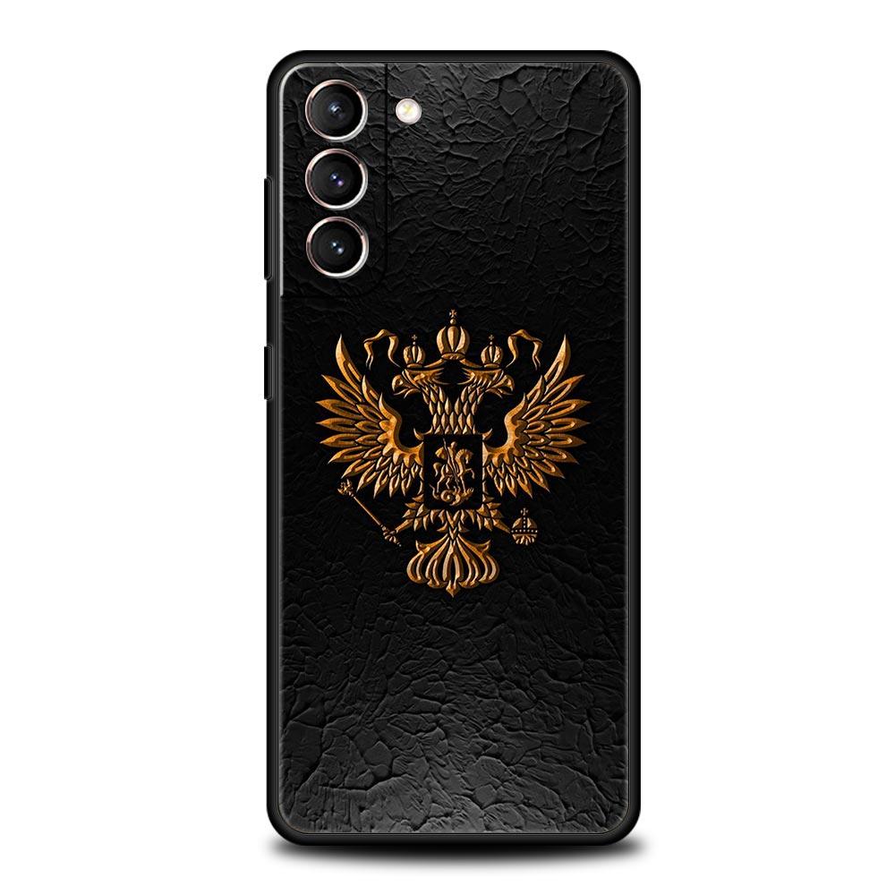 

Phone Case For Samsung Galaxy S23 S22 Ultra S20 S21 FE 5G S10 S9 Plus S10E S8 Note 20 Black Cover Russia Russian Flags Emblem Samsung S9