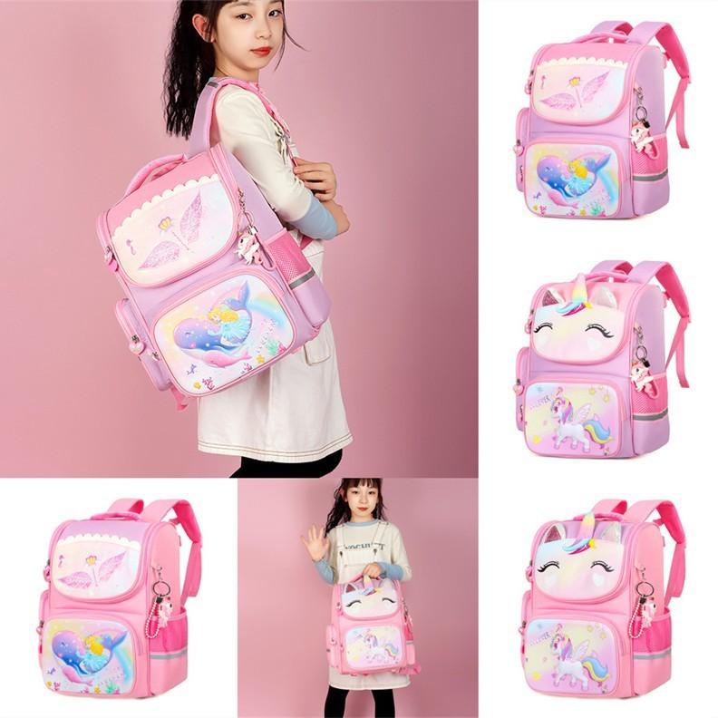 Girls Charming Lightweight School Backpack With Cute Unicorn And Styles Princess