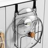 1Pcs Door Back Pan Lid Rack Double Layer Storage Holder for Cutting Board Drying Shelf Kitchen Organizer Space Saver Heavy
