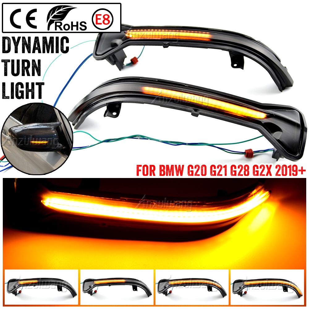 

Car Scroll Sequential Flashing Lamp Dynamic Blinker Mirror Indicator LED Turn Signal Light For BMW 3er G20 G21 G28 G2x жовтий