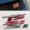 COV1 3D Metal Car Sticker Logo SI Rear Trunk Badge Front Grille Emblem Decals For Honda Civic Fit  CRV Accord Autompbile Acessories