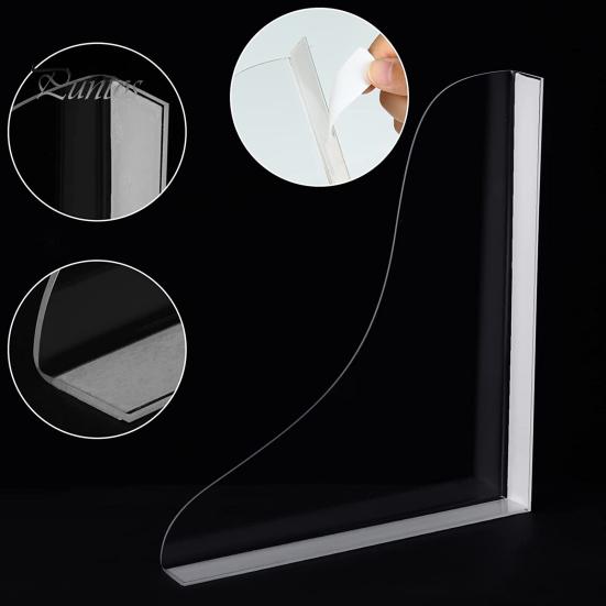 2Pcs Shower Splash Guards Self Adhesive Easy To Install Transparent Design Acrylic Shower Water Guards Bathtub Corner Splash Covers