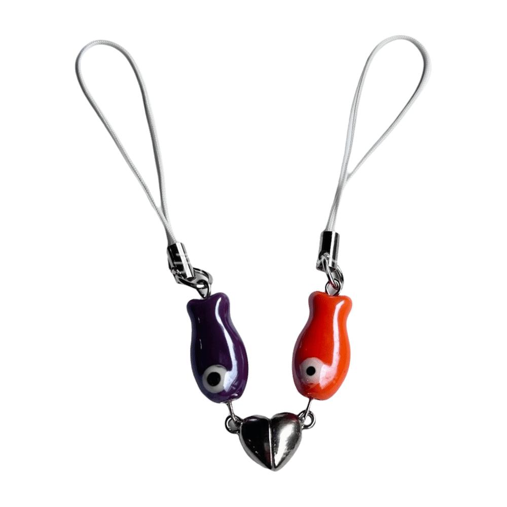Bag Charm Fish-Shaped Keyring Hanging Ornament Couples Keychain  Valentine s Day Style  K