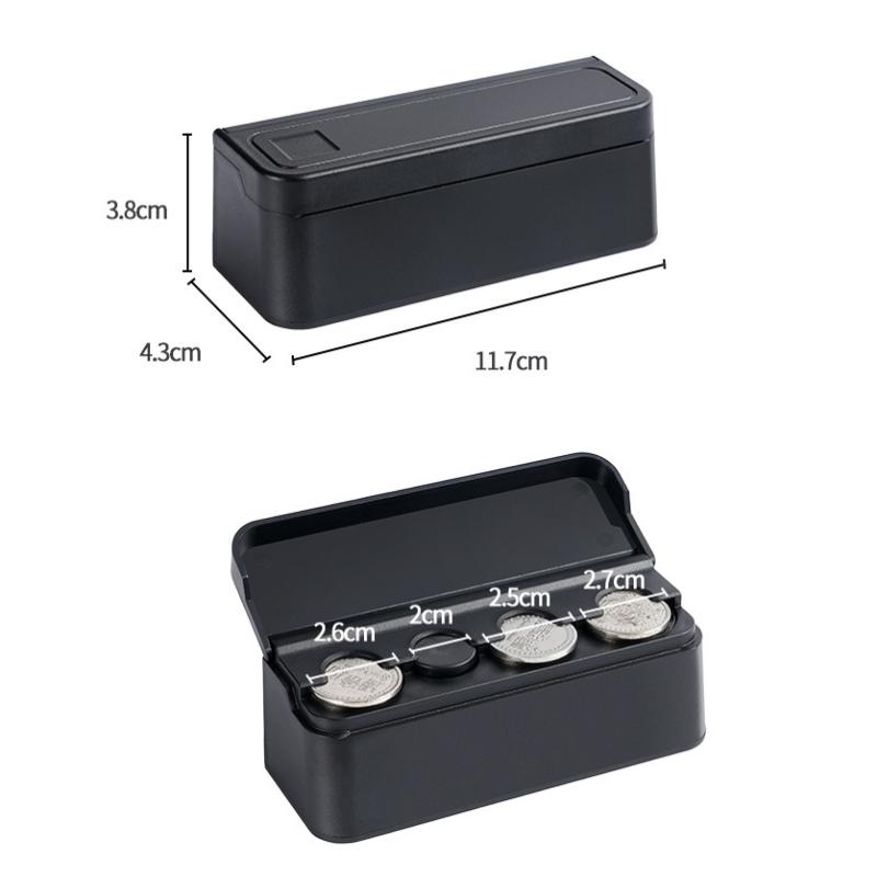 

Creative Coins Purse Euro Dispenser Holder Case Car Coin Small Storage Home Dual Purpose Change Box Wallet Holders Money Boxes чёрный