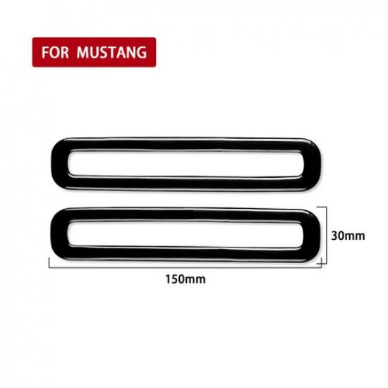 Gloss Black 2PCS 2015- Interior Door Air Outlet Vent Trim For Ford Mustang