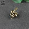 Copper Hand with Erect Middle Finger Up Statue Punk Style Vintage Brass Hand Miniature Ornaments Home Office Desk Decoration Toy