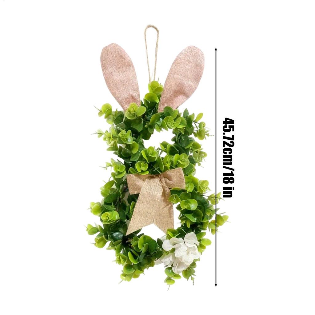 Bunny Wreath Artificial Wall Garland Decor Rabbit Wreath For Front Door For Wall Farmhouse Holiday Party Garage House Porch