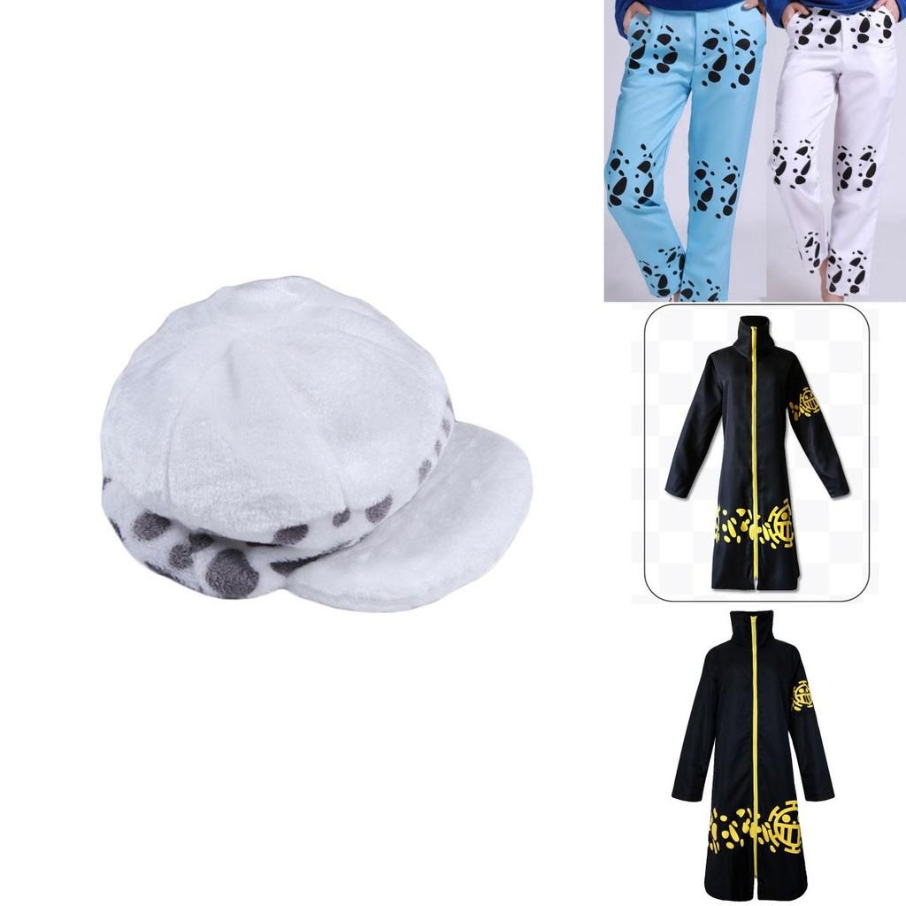 Exquisite One Piece Trafalgar Law Cosplay Costume Set With Cloak Pants And Hat