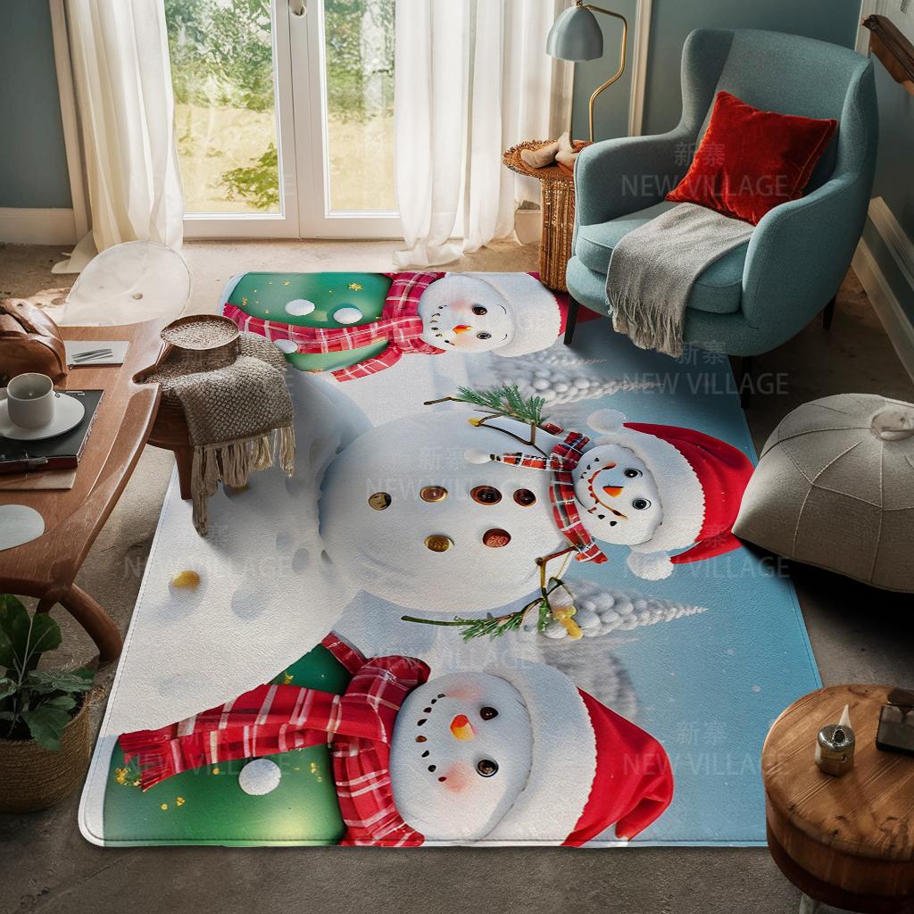 Hauseingangsteppich Fußmatte Haustür Wohnzimmer Bad Fuß Badezimmer rutschfest wasserabsorbierend Teppiche Bad Frohe Weihnachten Winter