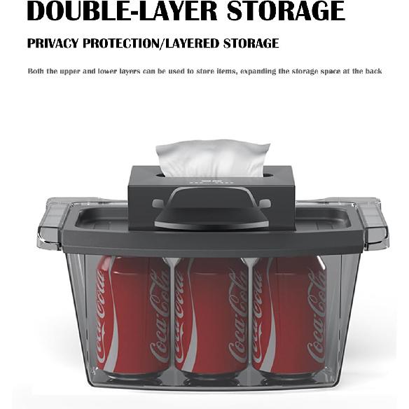 Rear Center Console Floor Storage Box For Tesla Model Y Juniper 2025 2026 Rear Center Console Organizer - 2Nd Row Seat Organizer Bin For Model Y