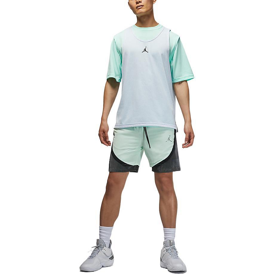 Jordan Logo Contrast Drawstring Casual Shorts Men Bottoms Mint-Green DM1830-379