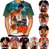 Popular de verão personalidade de sangue quente clássico de cinema T-shirt casual estampada em 3D gola redonda unissex T-shirt confortável