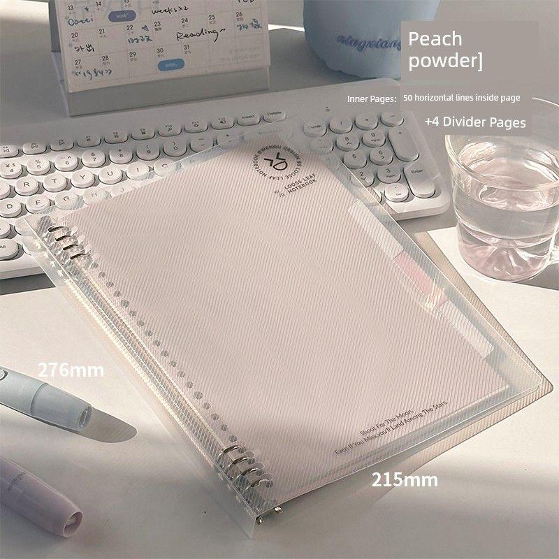 

Третий класс Второй B5 Железный зажим Неавтоматический Блокнот на пружине Студенческий Красивый Простой блокнот Съемный блок для записей Peach powder (send 4 separate pages)