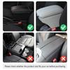 Luxury Car Armrest Cover - PU Leather, Quilted Design, Universal Fit, Easy Installation, Red