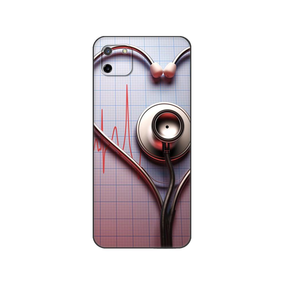 Schwarze TPU-Hülle für OPPO Realme C11 2020 2021 C20 C21 C21Y C25Y Rückseite Krankenschwester Medizinisch Medizin