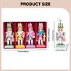 4Pcs Traditional Rabbit Wooden Nutcrackers 4 Inch Wooden Easter Nutcracker Figures for Spring Home Decor Collectible Gifts