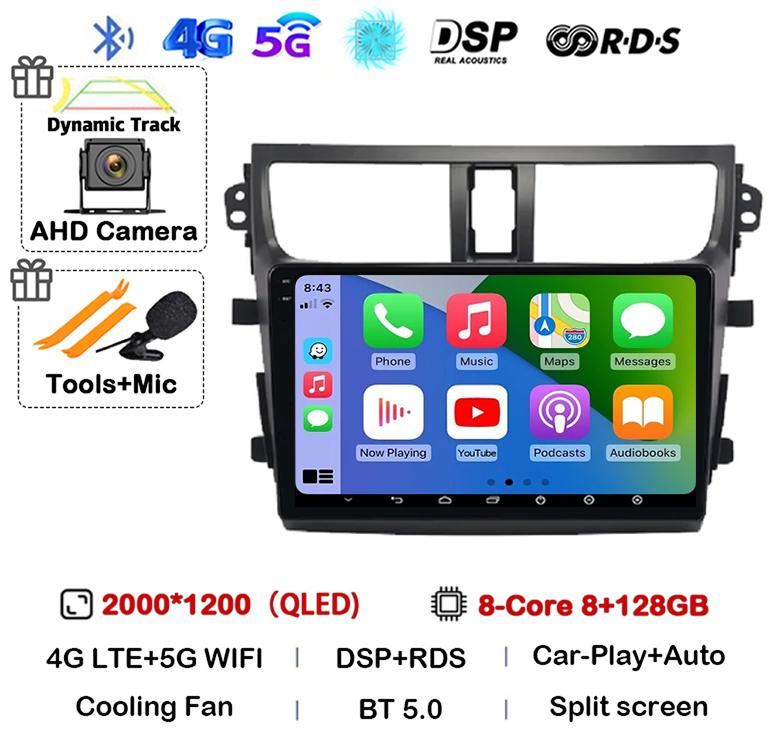 Android 14 Carplay Auto Car Radio For SUZUKI CELERIO/CULTUS 2015 2016 2017 4G WIFI Multimedia Video Player 360 Camera Stereo DSP