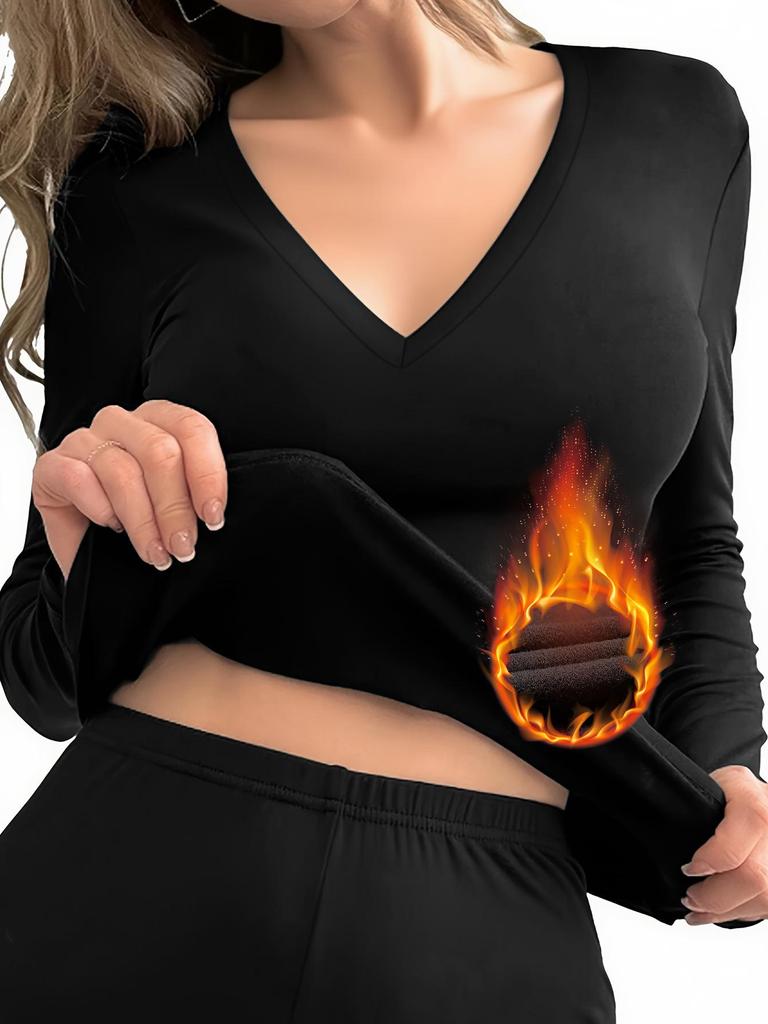 European & American Women's Slim-fit Long-sleeve Plush Warm Home Top