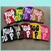 Knit Hat For Men And Women With Letter Pattern Warm Acrylic Winter Accessory