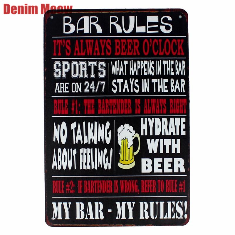 NO SMOKING Vintage Metal Tin Sign TIKI Bar Art Posters Wall Stickers for Club Home Decor Warning Sign Decorative Plate Gift N167