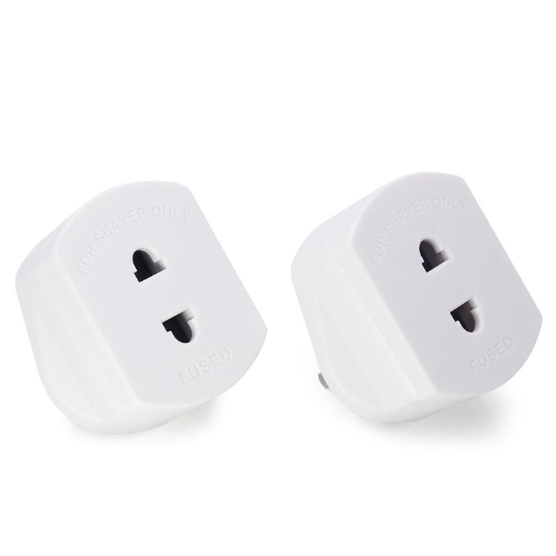 Adaptér pro elektrický zubní kartáček UK, 2pinový na 3pinový adaptér pro elektrický holicí strojek, bílý