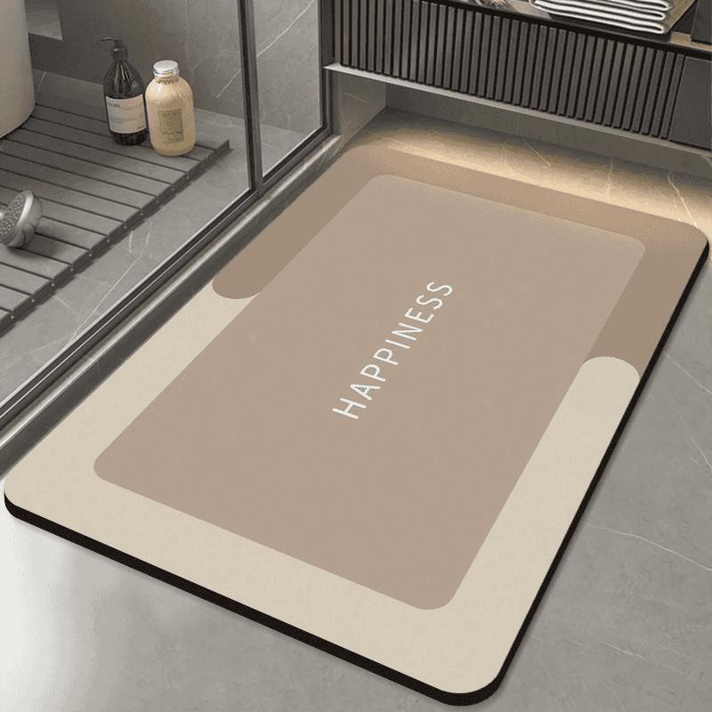 Silica Diatomite Bath Mat Absorbent Non-Slip Floor Bathroom Kitchen Entryway Modern Minimalist