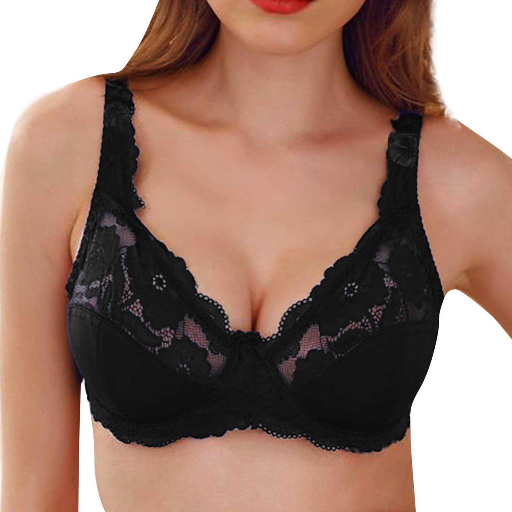 Lightweight Adjustable Underwire Bra for Women Breathable Sheer Lace Design Supportive Fit with Wide Straps and Soft Fabric