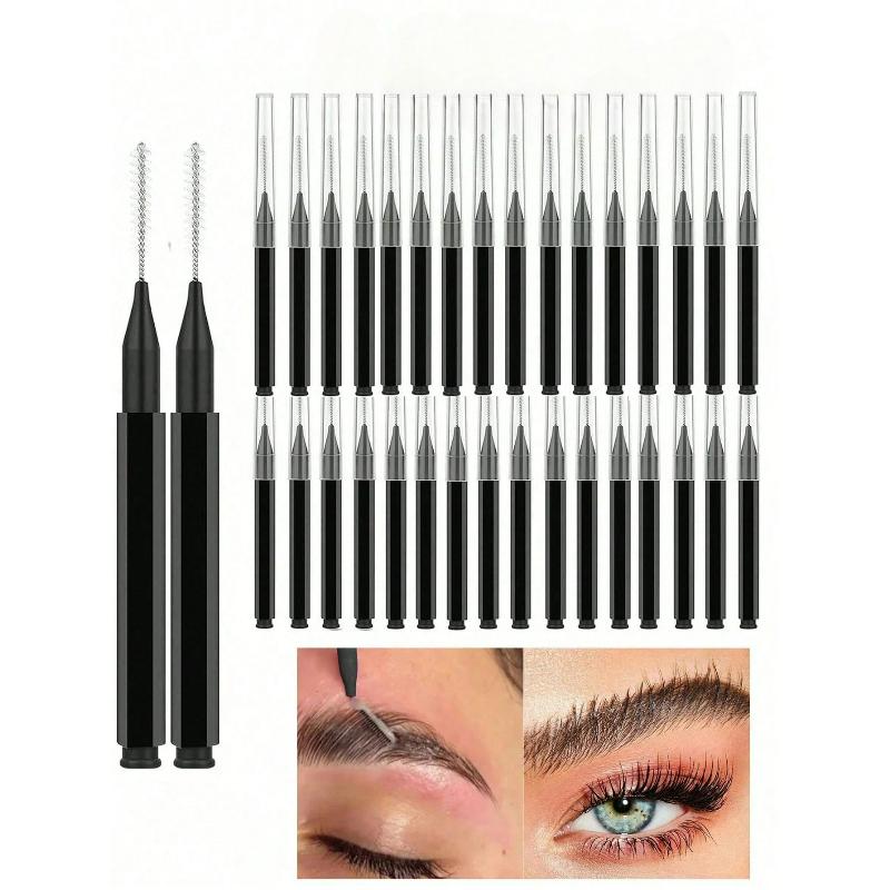 10pcs Micro Eyebrow Brush With Cap For Eyebrow Eyelash Brow Brush Eyebrow Lash Lift And Tint Tools For Brows And Lashes Comb Extensions
