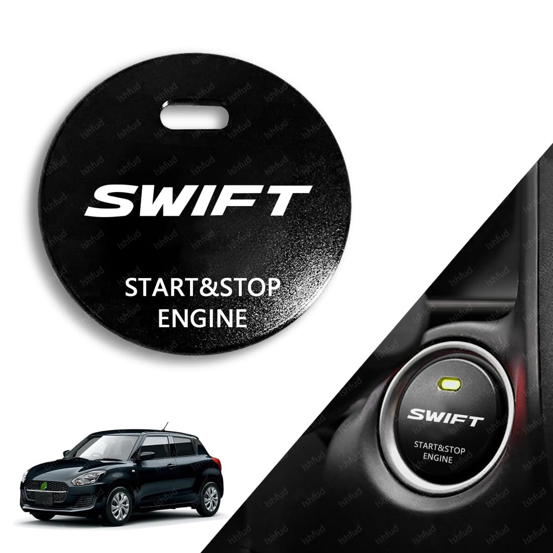 

Крышка кнопки запуска Swift Sport Крышка переключателя Крышка запуска двигателя Swift Sport Z#13S 33S Swift Sports чёрный